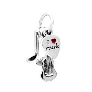 European Silver I Love Music Charm